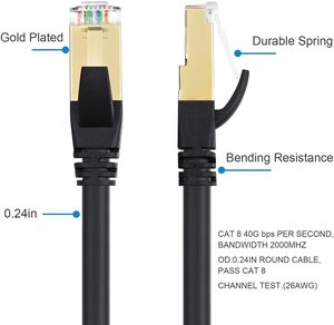 Manufacture Best Price Custom PVC High Speed Server <strong>Class</strong> 8 <strong>Network</strong> Cable WLAN LAN for <strong>Computer</strong> Various Lengths 5m 2m 1.5m 1m - Product Image 4