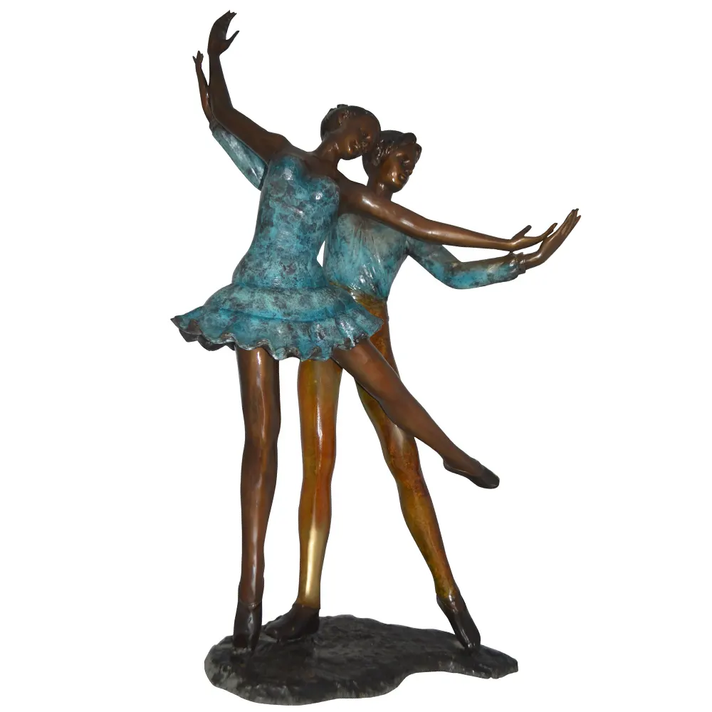 Scultura in bronzo delle coppie di balletto del metallo della statua del ballerino dell'uomo e della donna