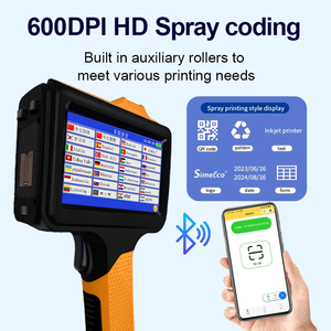 Pistola de impresora de inyección de tinta de mano, varios idiomas de 12,7mm con tinta no cifrada de secado rápido para texto, código QR, número de lote, fecha - Product Image 2