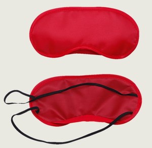 Renkli göz maskesi kapak havayolu hafif Polyester körü körüne dolgulu sünger uyku göz maskesi burun yastığı ve elastik kemerler - Product Image 4
