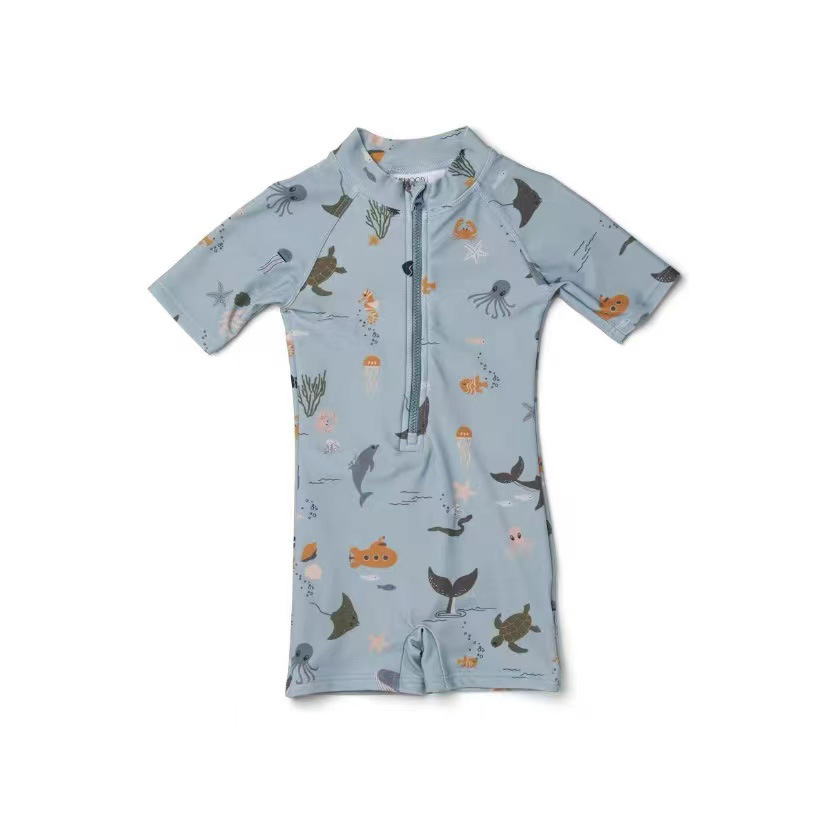 Maillot de bain une pièce bleu océan
