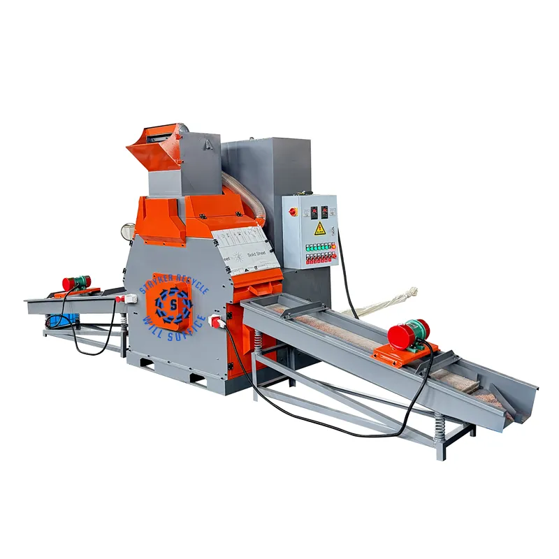 Máy tái chế chất thải dây băm nhỏ Máy cáp đồng Shredder granulator separator thiết bị để bán