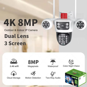 V380pro APP Camera 6K HD Wifi senza Fil con due vie di rilevamento del movimento vocale di visione notturna sensore di CMOS per la sorveglianza esterna - Product Image 4