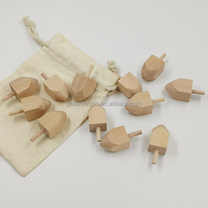 Dreidel Gỗ Thủ Công Theo Yêu Cầu Cổ Điển Hanukah Bán Tại Nhà Máy - Product Image 4