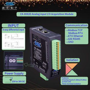 Módulo de adquisición de datos ADC de 24 bits de alta precisión, 8 canales, 0-10V, V 0-5, voltaje, entrada analógica, Ethernet/IP EtherCAT