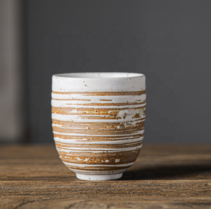 日本茶杯200毫升陶瓷茶杯杯子线条设计陶瓷咖啡茶杯套装咖啡茶 - Product Image 6