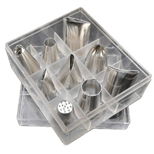 Ckot Pattern Decorating Tool <strong>Suit</strong> 9Head Large Pattern Stainless Steel Mouth of Piping Device Cookie <strong>Baking</strong> Flower Mouth - Product Image 1
