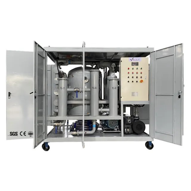 Melhorar a máquina portátil de purificação de óleo do transformador da turbina do filtro de óleo hidráulico da tensão