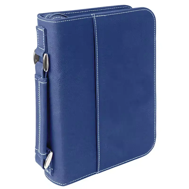 New Product PU Leather Bible Document Bag for Women with Detachable Wristlet Strap Debossed Bible Case Bible Cover Case