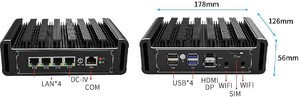 Personalizzato Soft Router Desktop DDR4 Box PC Intel a bordo J6413 4 * LAN Display Mini Computer - Product Image 3