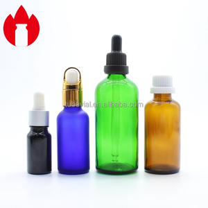 Vial de botella de vidrio con cuentagotas de aceite esencial cosmético azul verde ámbar claro vacío personalizado 5ml 10ml 15ml 20ml 30ml 50ml 100ml - Product Image 6