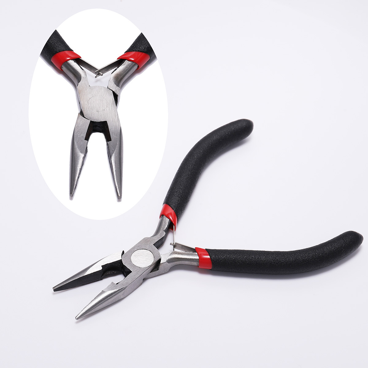 Needle-nose pliers without teeth