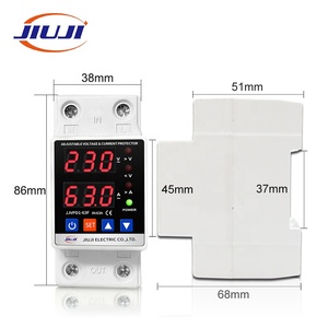 JIUJI <strong>Voltage</strong> Regulators Digital Current <strong>Voltage</strong> Protector Din Rail Adjustable Over Under <strong>Voltage</strong> Protector - Product Image 4