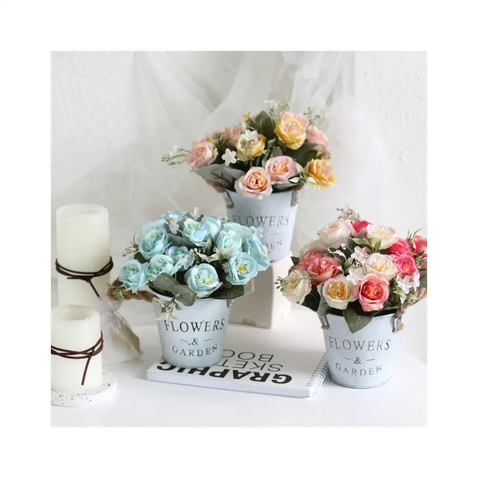 Креативный горшок для розы для дома, гостиной, свадьбы, вечеринки, сада, Декор, искусственный цветочный горшок, растение