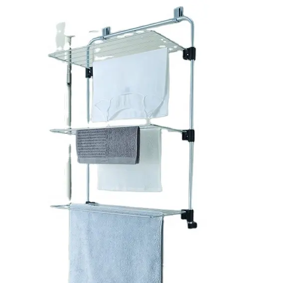 Rack de secagem de roupa de 3 camadas, prateleira para secagem de roupas em ambientes internos, 3 andares