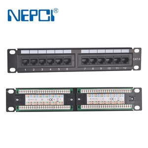 NEPCI Factory 10 pulgadas 12 puertos UTP Telecom Parts Cat5e/Cat6 Patch Panel XJY-GJ-19-128 - Product Image 1