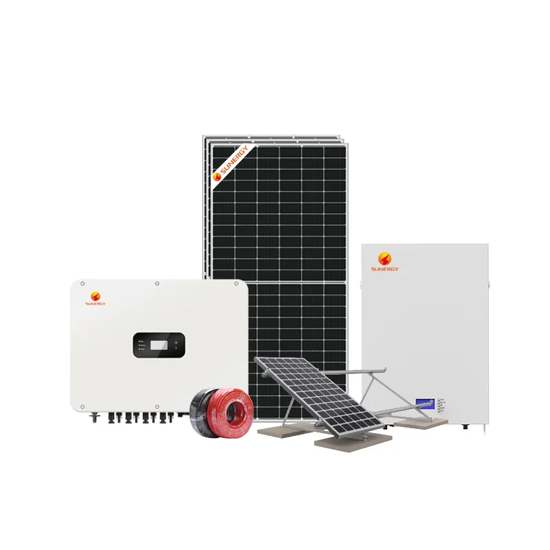 Sistema pv 30kw con pannello solare e set di batterie per uso commerciale all'ingrosso sistema di energia solare 10kw 20kw