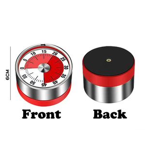 Multi-funzione di 60 minuti in acciaio inox Timer visivo magnetico rotante orologio per la cottura nuovo utensile da cucina con allarme - Product Image 5