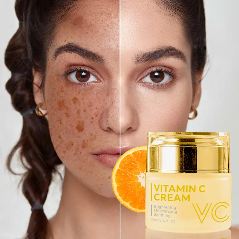 Productos para el cuidado de la piel más vendidos Loción facial hidratante calmante Crema de vitamina C natural vegana para iluminar