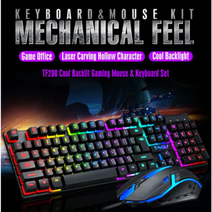 Nuovo T20 Wired Gaming Keyboard Mouse Combo LED Rainbow tastiera da gioco retroilluminata Mouse da gioco RGB per Windows Mac PC Gamers - Product Image 4