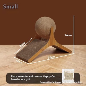 Bán Buôn Vui Vẻ Bằng Gỗ Mèo Scratcher Bóng Và Gãi Ban Dọc Chịu Mài Mòn Không-đổ Mèo Đồ Chơi Cho Mèo - Product Image 5