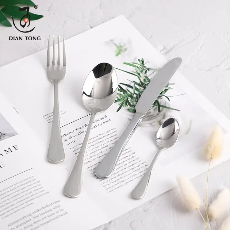 DianTong ชุดช้อนและส้อมมีดสำหรับงานแต่งงาน,เครื่องใช้บนโต๊ะอาหารสเตนเลสสตีล
