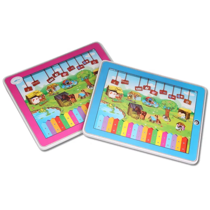 Vendita calda giocattolo educativo precoce tablet PC pad tocco musicale divertente macchina di apprendimento della fattoria giocattoli con il suono per i bambini