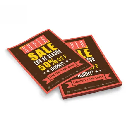 Papel brilhante/papel da arte impressão rápida de alta qualidade flyers/poster 500 peças entrega rápida