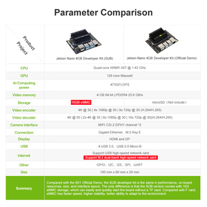 Fabrika Outlet Jetson NANO 4GB geliştirici kiti (SUB) yapay zeka Python programlama için resmi modülü ile