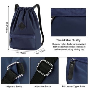 לצייר מחרוזת בחזרה חבילה יצרן ספורט תיק gymsack מותאם אישית כושר מחרוזת תרמיל עם כיס קדמי