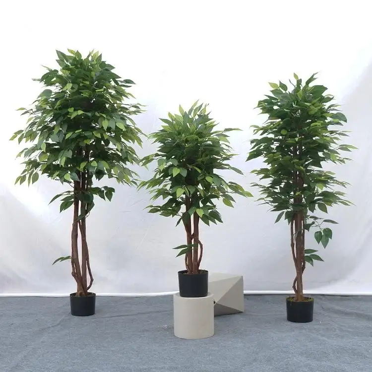 Hotsale artificial Green Banyan Bonsai Artificial Ficus Trees For Sale Indoor Plants Home Decor