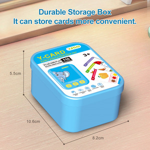 Mehrsprachiges Englisch Russisch Spanisch Arabisch Pädagogische Mini-Lernmaschine Montessori Talking Flash Card mit 55 Karten - Product Image 3
