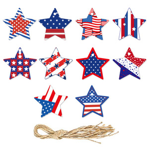 4th of <strong>July</strong> Tree Ornaments Independence Day Decorations Usa Flag Pattern Hanging Ornament Cute Patriotic Designs - Product Image 6