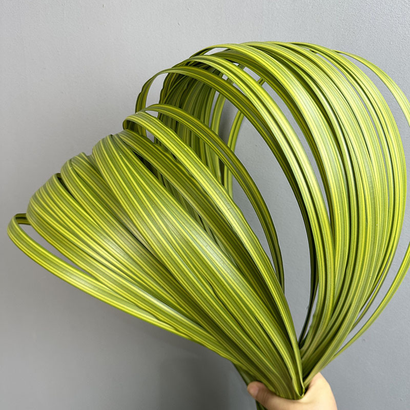 1m x 1.5cm Wide Yellow Artificial Brazilian Flat Leaf