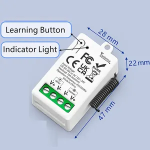 Diese 433mhz DC 6V 12V 24V 36V AC 12V 24V 10A relè a contatto bagnato fisso codice di apprendimento Wireless telecomando ricevitore interruttore - Product Image 2