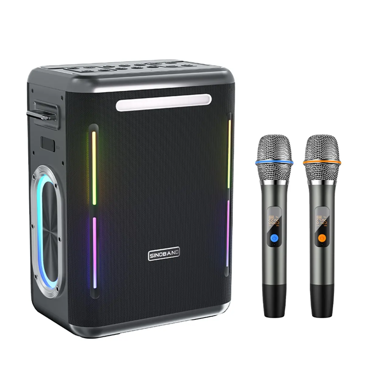 Sinoband xdobo king max plus 300W, sistema de áudio portátil para festas e acessórios, alto-falante com microfone para karaokê, ideal para uso em ambientes externos, 2023