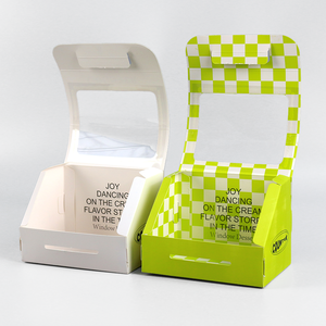 Pastry <strong>Display</strong> Package Recyclable Wholesale <strong>Customized</strong> Food Grade Dessert Cookies Packaging <strong>Box</strong> <strong>with</strong> <strong>Window</strong> - Product Image 3