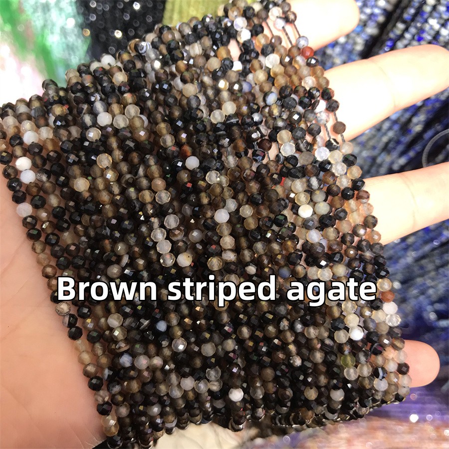Agate rayée marron