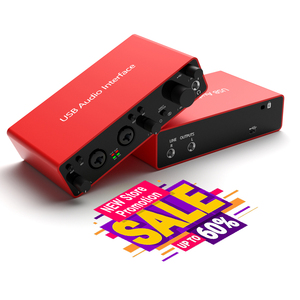 Sound Card Mixer External test Cheap Mixer Digital Usb Audio Interface 24bit/192khz for Live Recording Studio Audio Interface - Product Image 1