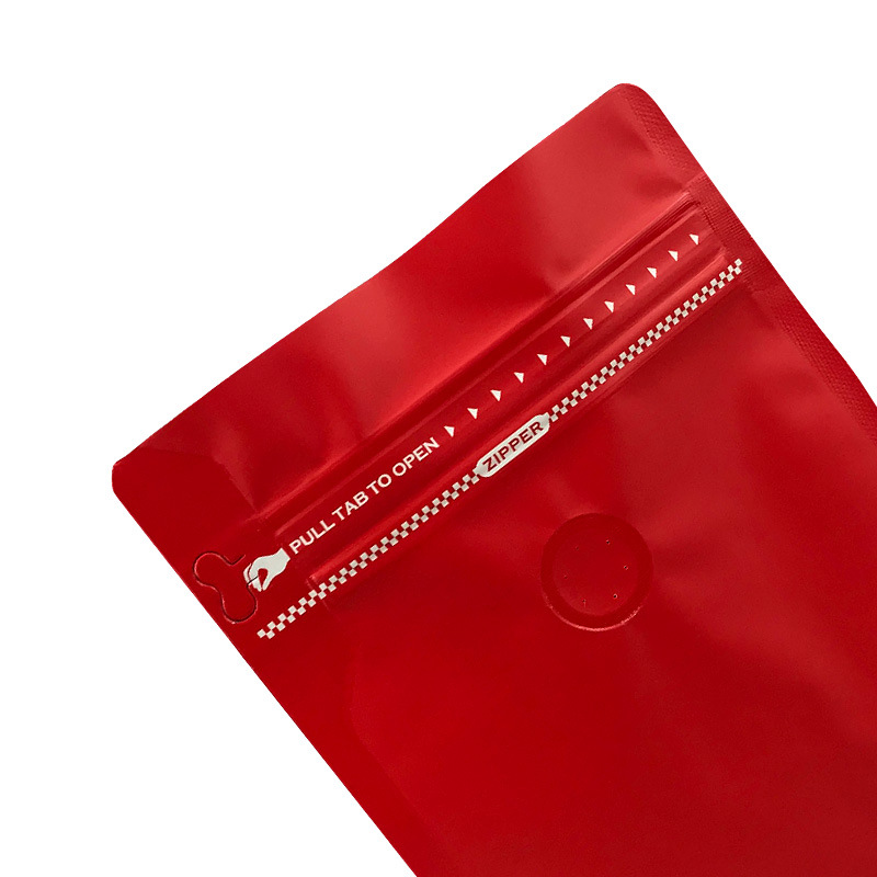 Food Grade Doypack Standup Square Bottom Quad Eight Side Seal Gusset Ziplock Pouch For Dried food storage