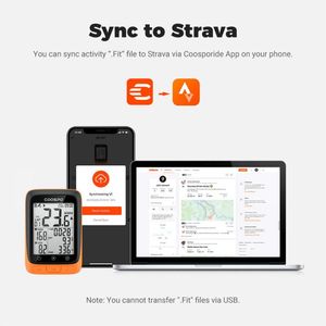 Coospo-Ordenador de bicicleta inalámbrico, velocímetro y odómetro con monitor de ritmo cardíaco ANT +, sensor de cadencia, compatible con BT 5,0 - Product Image 4