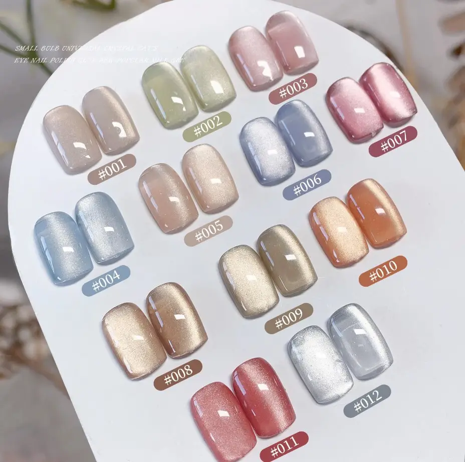 Hot selling nail art Clear color nail polish glue crystal 3D Cat eye oil glue new colorful led nail art gel polish