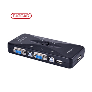 FJ-4UK FjgearFour-way usb vga kvm交换机usb版本2.0 4端口4进1出即插即用塑料外壳 - Product Image 3