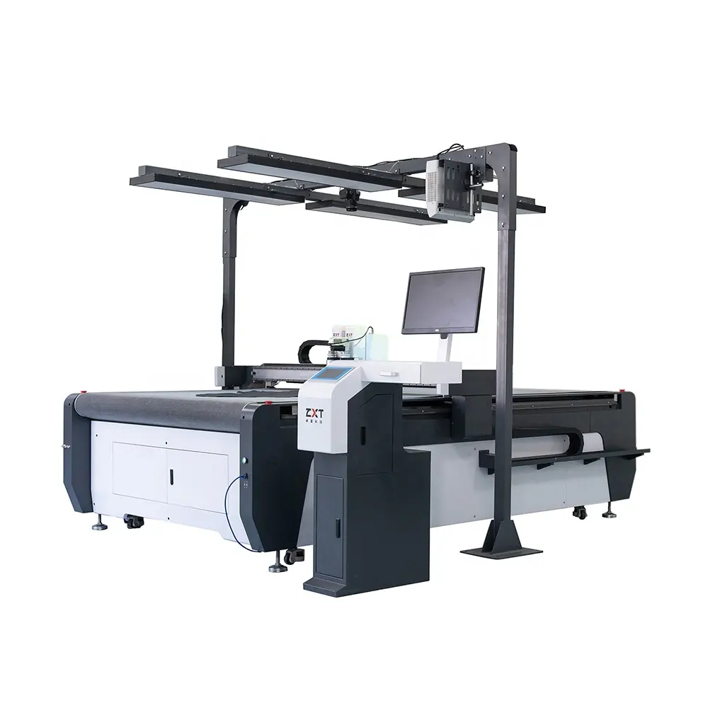 Máquina de corte de cuero natural de ropa genuina CNC industrial digital completamente automática ZXT a la venta