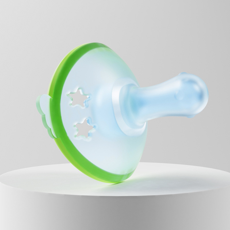 Angel style-thumb pacifier-translucent blue