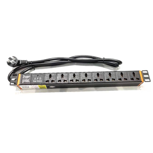 Yüksek kaliteli 1U fransa tipi güç dağıtım ünitesi (PDU) 8 yollu ağ sunucu rafı endüstriyel kullanım için anahtarlı - Product Image 4