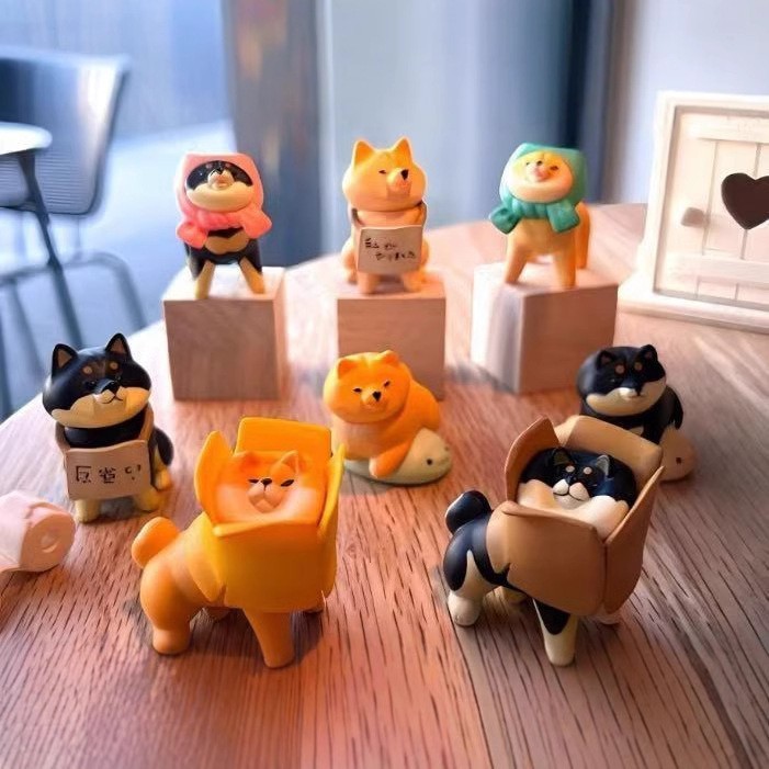 Set de 8 adorables cajas sorpresa de Shiba Inu - ¡Compra 1 y llévate 8!