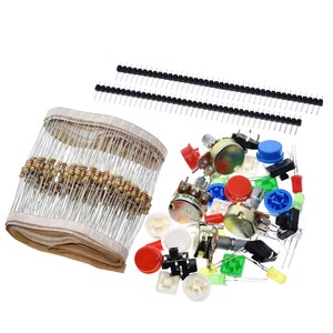 TZT 1 set pratico Kit resistore portatile per Arduino Starter Kit UNO R3 LED potenziometro tact switch pin header - Product Image 4