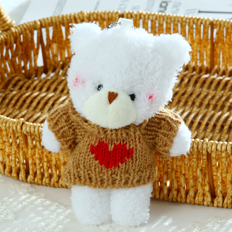 4 pulls blush gros ours blanc pur-13cm