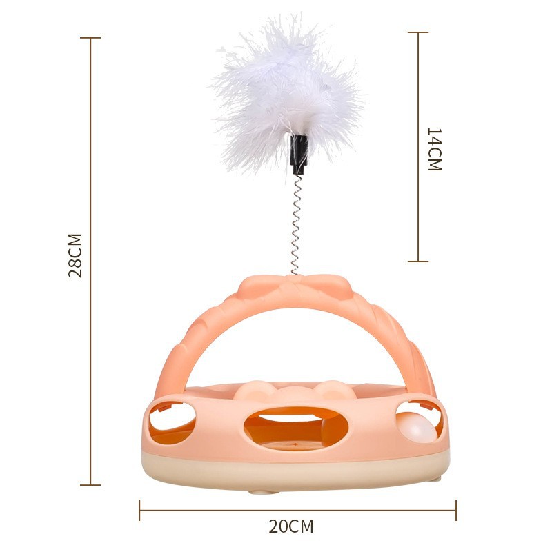 Bowknot shaped cat toy (pink)